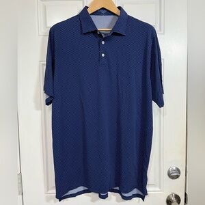 Draddy Sport Navy Blue Microdot Polo Shirt XL